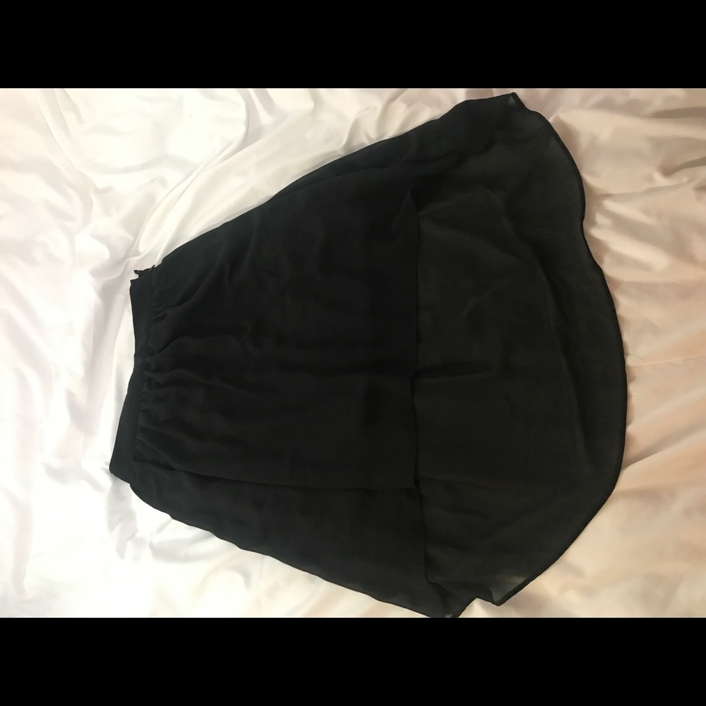 Sheer black high low skirt